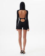 BLACK HOODED CATSUIT