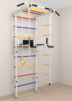 Шведская стенка Sv Pro рукоход 853 (Турник Pro рукоход/Брусья/стойка/Канат/Kольца/Лестница)