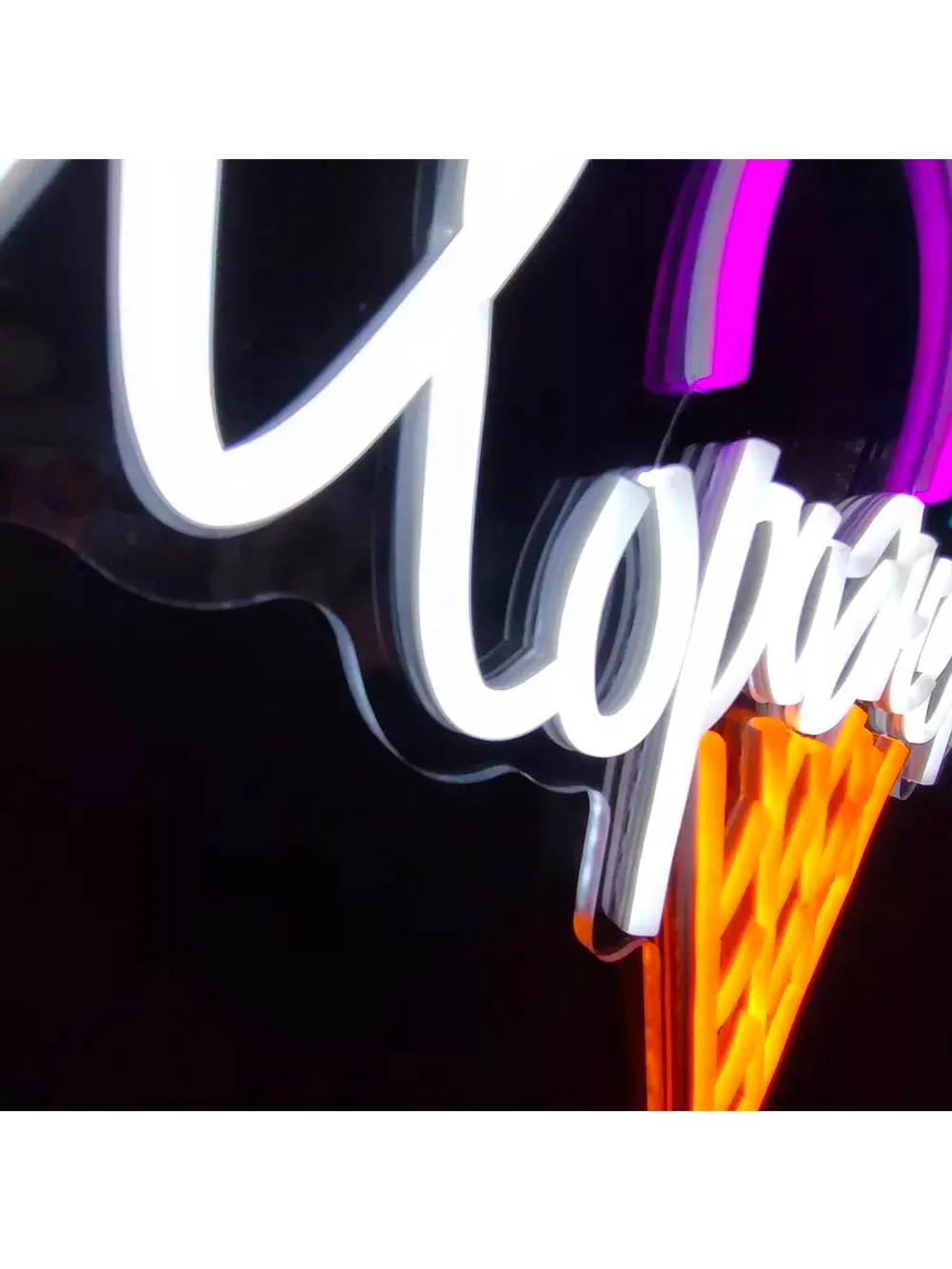 Неоновая вывеска "Мороженое" Ice cream