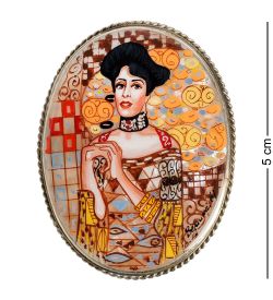 ШК-55/ 98-C Брошь с перламутром «Густав Климт»