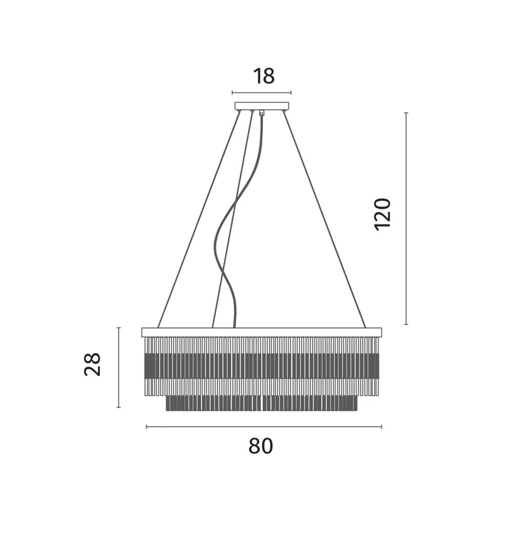 Подвесная люстра Divinare BRILLANTE 6813/17 LM-10
