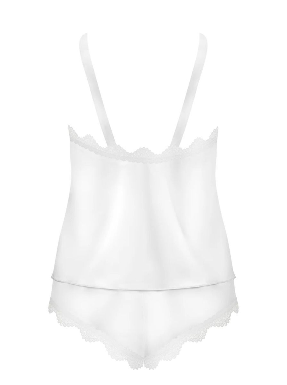 Очаровательный атласный комплект Prima Neve (Размер: L-XL) (Цвет: молочный)