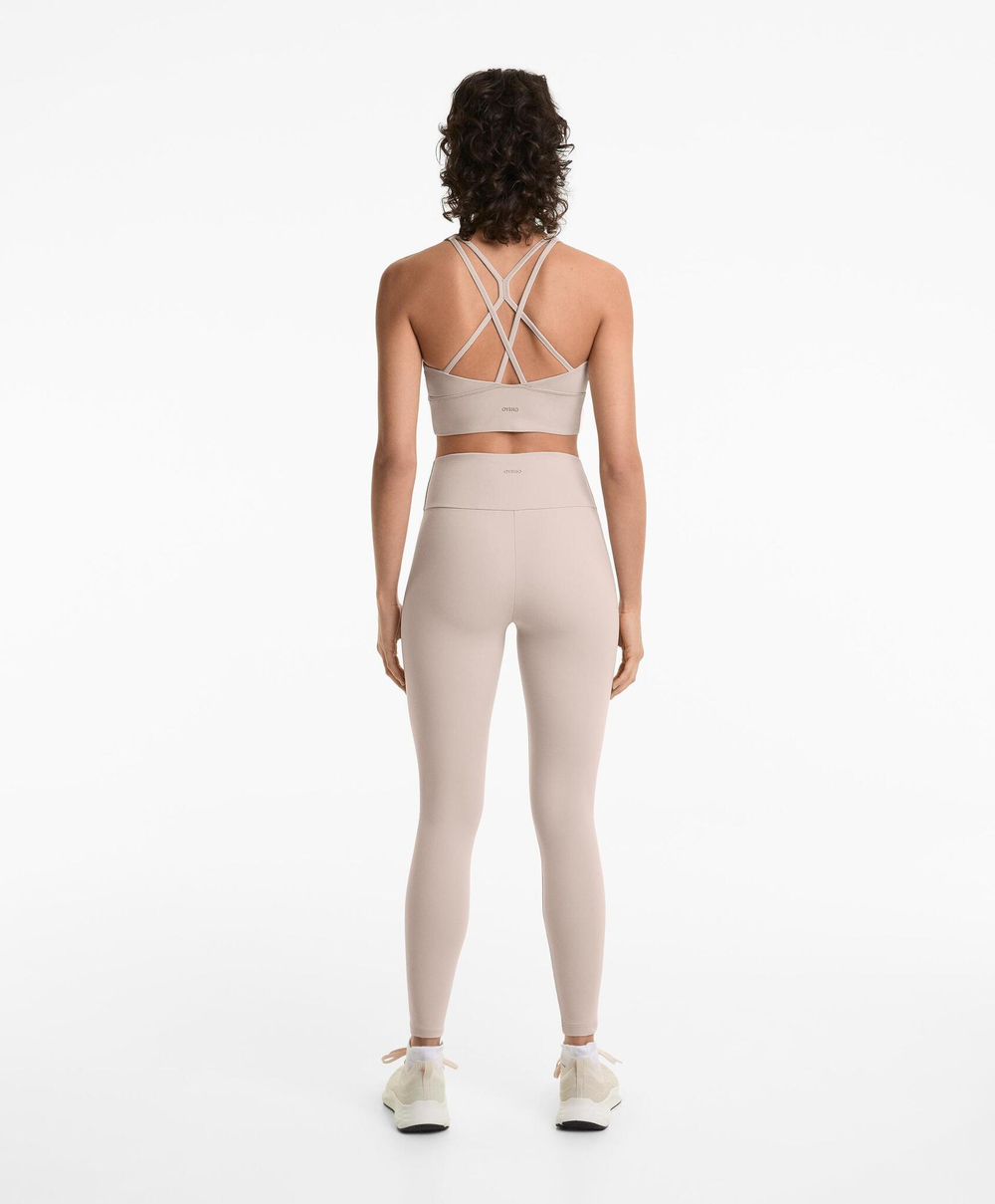 Oysho Спортивный бюстгальтер с бретелями на спине, серый