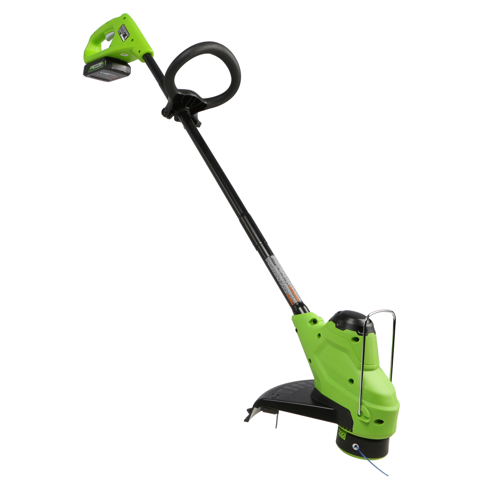 Триммер аккумуляторный Greenworks Арт. 2107207SA,  25 см,  с 1хАКБ 2Ач и ЗУ