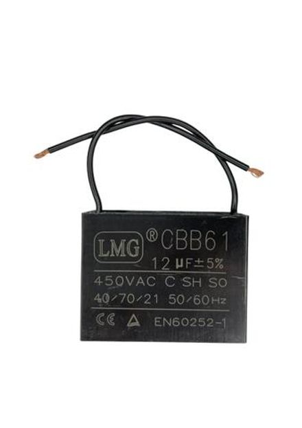 Конденсатор пусковой 450 В 12 мкФ LMG CBB61 (1+1WIRES) 57x27x44