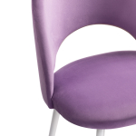 Стул на металлокаркасе Woodville Ирре сиреневый, белый глянец, ножки белые
