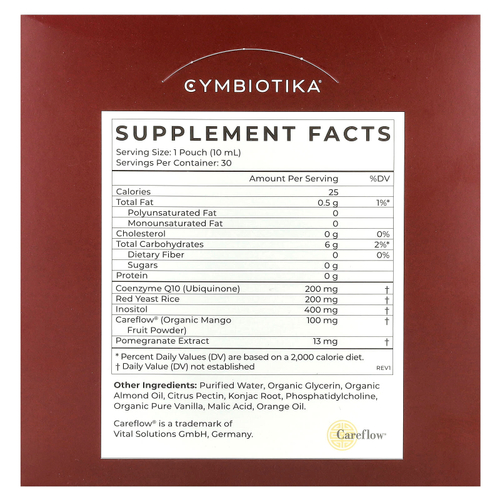 Cymbiotika, Heart Health, апельсиновый крем, 30 пакетиков по 10 мл (0,3 жидк. Унции)