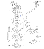 Крыльчатка помпы охлаждения для подвесных лодочных моторов Suzuki DF 9.9,15,20