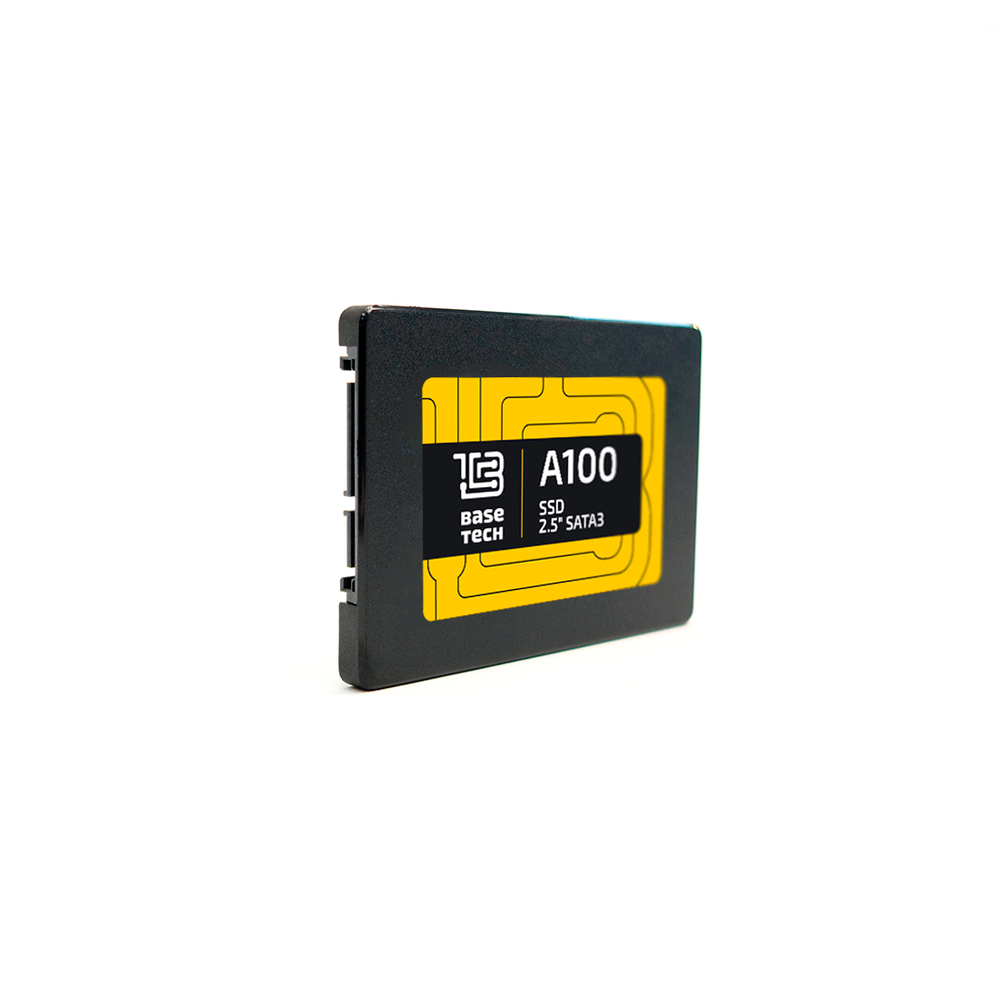 SSD BaseTech A100 256Гб, 2.5", SATA3, Bulk, QLC, Чтение:540мб/с, Запись:430мб/с (SSDBTA100256G)