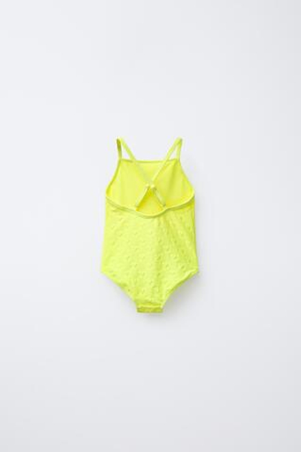 ZARA КУПАЛЬНИК, НЕОНОВО-ЖЕЛТЫЙ