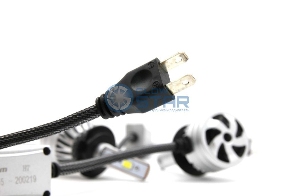 Светодиодные лампы H7 Aozoom ALH-08 в штатную линзу с вент-ром, 12V, 35W, 6000K (комплект, 2шт)