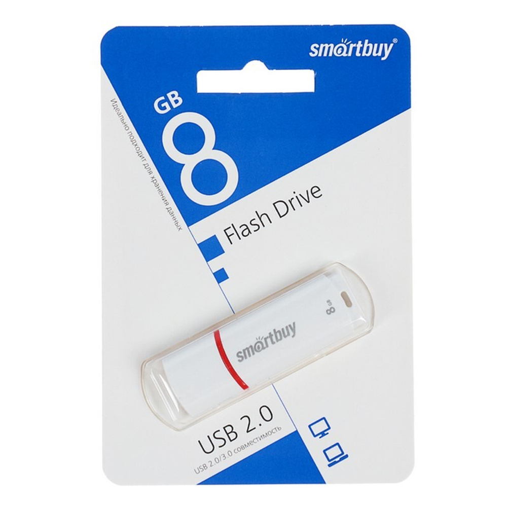 USB карта памяти 8ГБ Smart Buy Crown (белый)