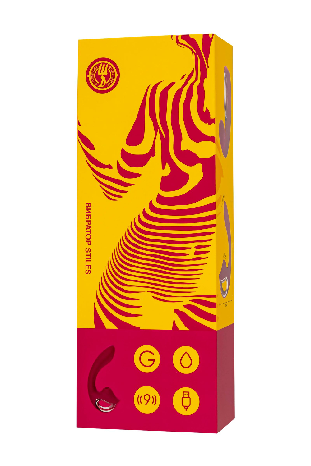 Нереалистичный вибратор Штучки-Дрючки "Stiles", силикон, розовый, 16,9см