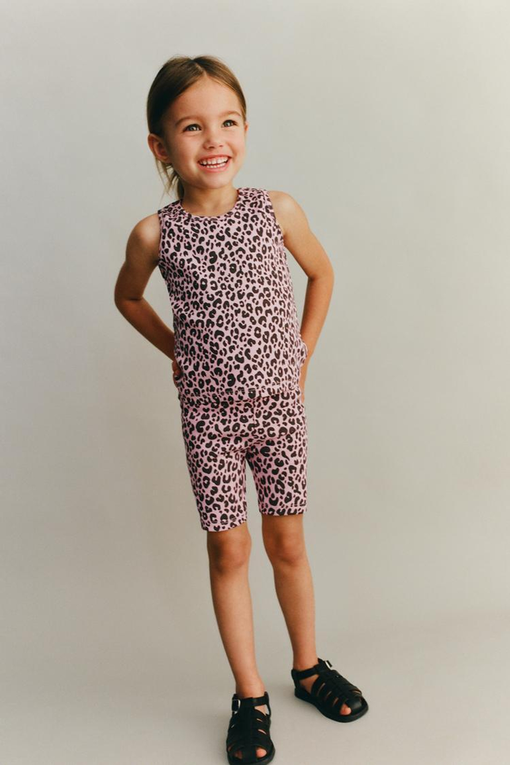 ZARA ШОРТЫ-ВЕЛОСИПЕДКИ В РУБЧИК, ЦВЕТ РОЗОВОГО МЕЛА