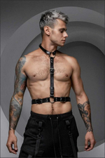 Портупея мужская Mars кожа черный S/M