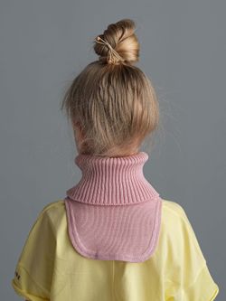 Манишка вязаная хлопковая (Пудра)