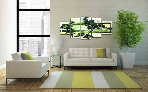 Модульная картина "Зеленая Африка"