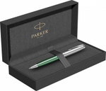 Шариковая ручка Parker Sonnet Essentials Green SB Steel CT 2169365, цвет чернил black, стержень: M, в подарочной упаковке.
