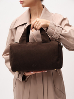 Замшевая сумка DBR 31378 черный каштан