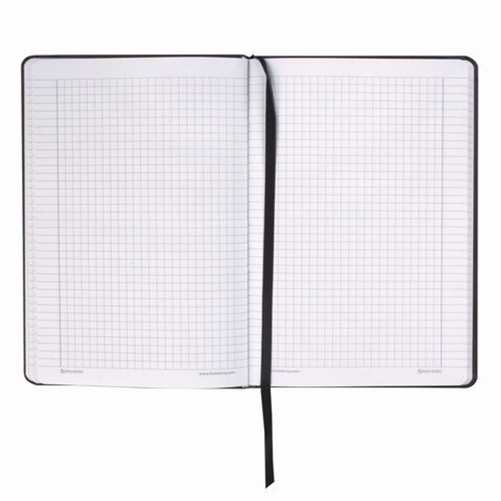 Блокнот А5 (148х218 мм), BRAUBERG "Select", 96 л., балакрон, резинка, клетка, черный, 125211