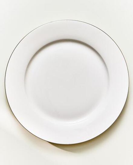 Zara Home тарелка обеденная из костяного фарфора, цвет золотой, 26 см