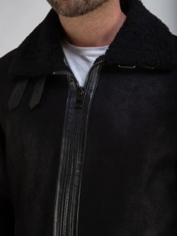 Дубленка мужская натуральная авиатор зимняя Турция