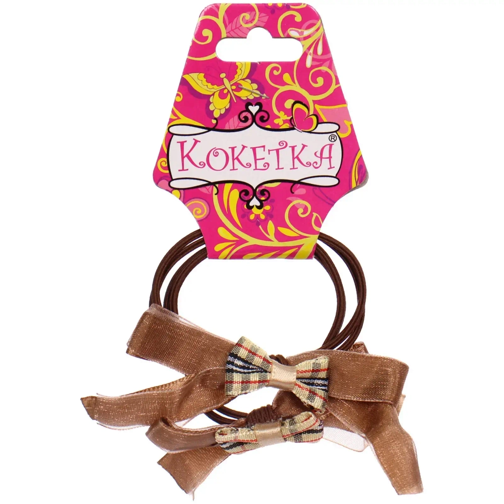 Резинки для волос 2шт «Эланта», сердечки, микс 2 цвета, d-5см (Кокетка)