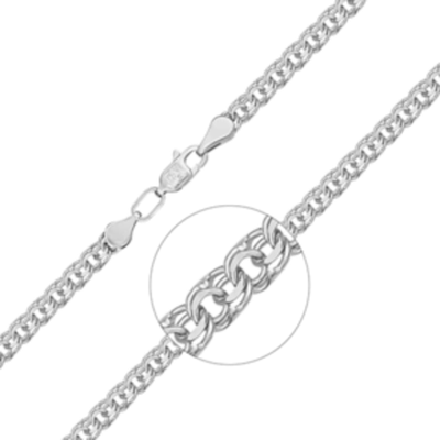 Цепь из белого золота (плетение бисмарк) Артикул: 21-2711-070-1120-19