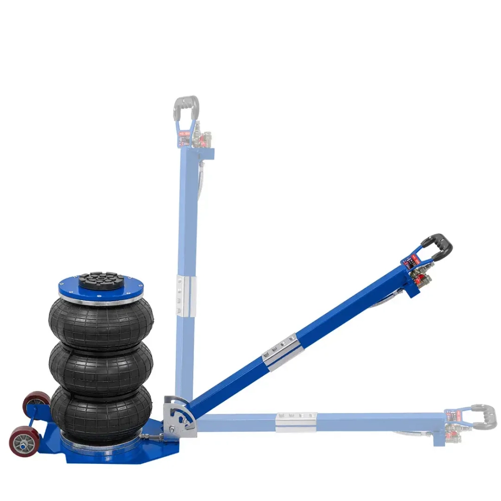 Домкрат подкатной пневматический 3т (4-8bar, h min 135мм, h max 400мм, 3 подушки, Ø250мм) Forsage F-TRA1812