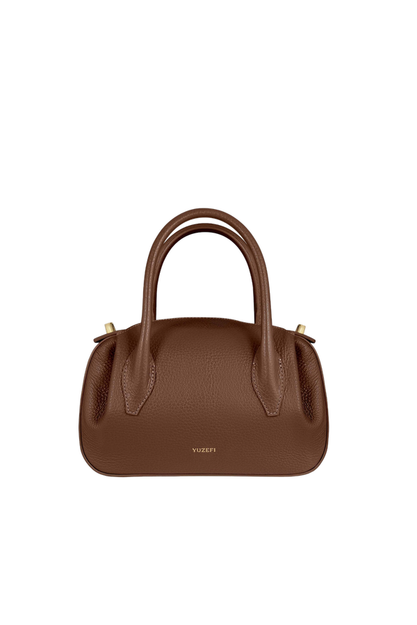 Сумка Yuzefi Oyster Mini Duffle - TOFFEE PEBBLE GRAINED LEATHER