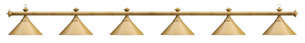 Лампа на шесть плафонов «Elegance» (матово-бронзовая штанга, матово-бронзовый плафон D35см)