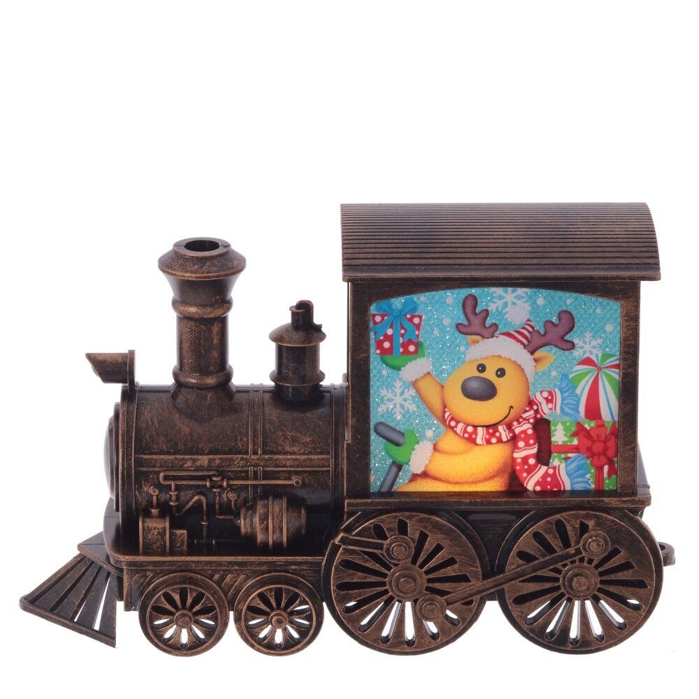 GAEM Изделие декор Паровоз "Гном/Олень/Эльф" (подсвет, AAAх2 н/п) L13 W4,5 H8,5 см, 3в.