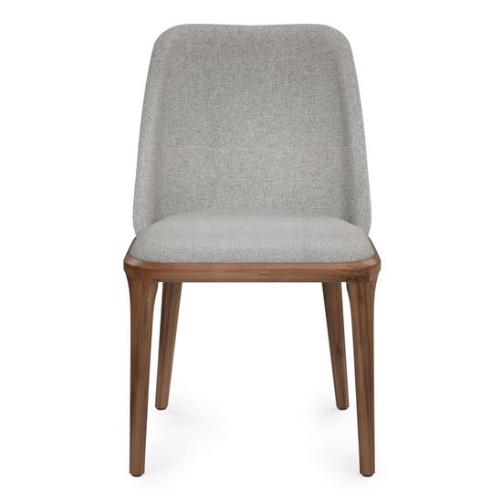 Стул Bruno массив ореха и серая ткань