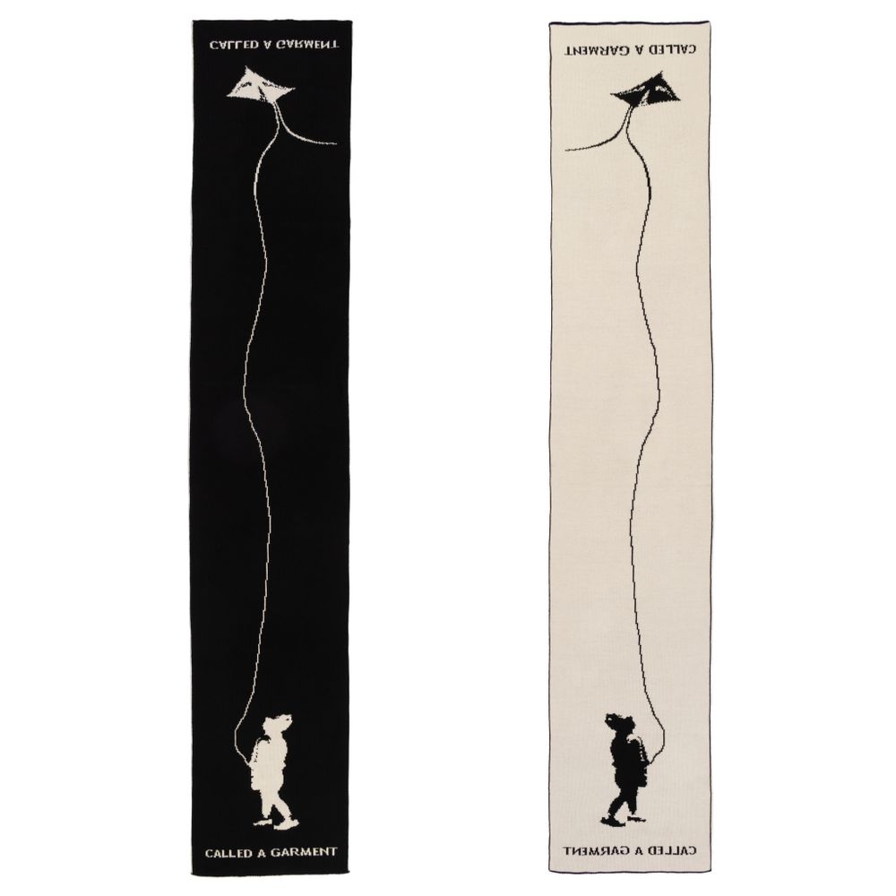 Шарф Called a Garment Kite Черно-Сливочный