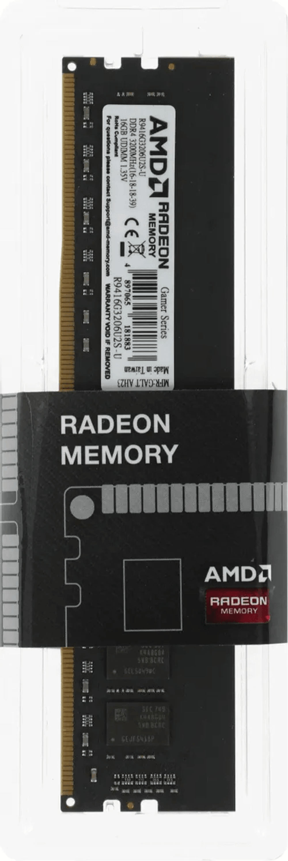 Оперативная память 16GB DDR4 3200MHz AMD Radeon R9 Gamers Series R9416G3206U2S-U Retail Pack