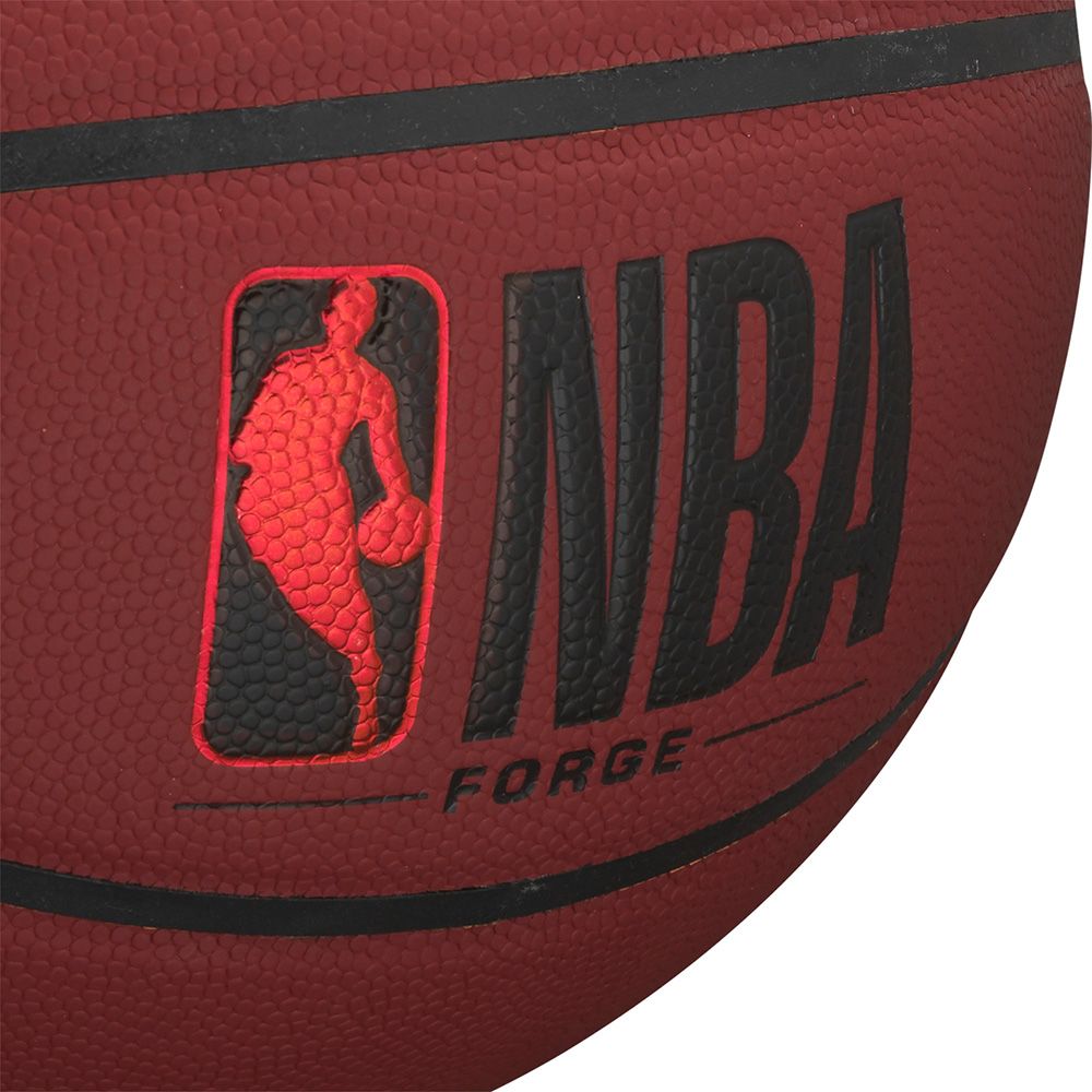 Мяч баск. WILSON NBA Forge Crimson BSKT, WTB8201XB06, р.6, PU, бутиловая камера, бордово-черный