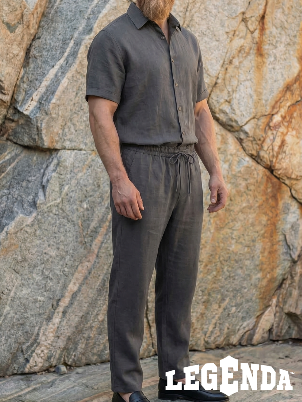 Летний костюм мужской с брюками LEGENDA Urban графитовый