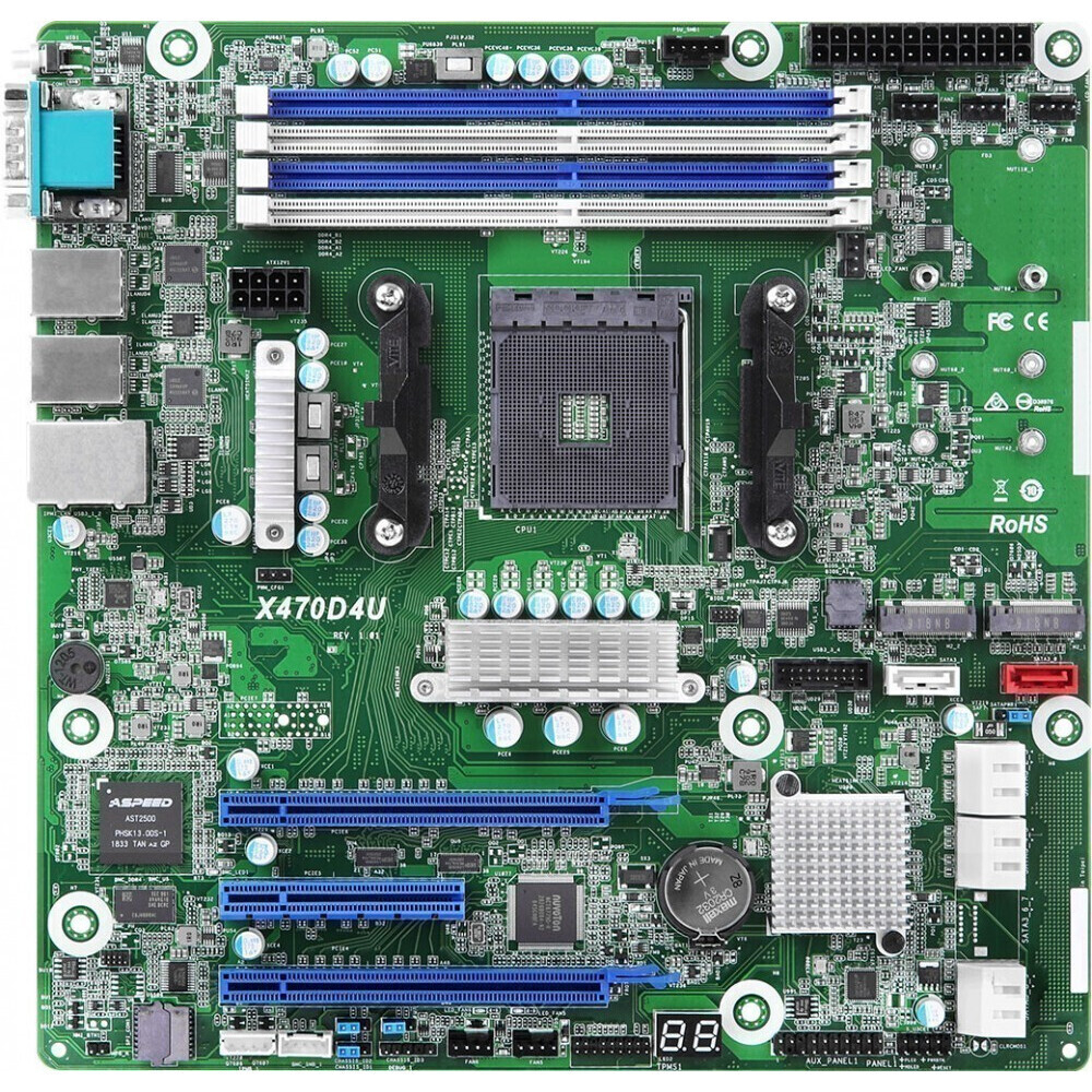 Серверная материнская плата ASRock X470D4U/VN