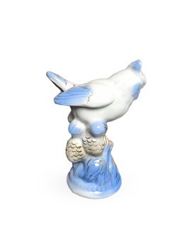Фарфоровая статуэтка "Хохлатая синица" ФФЗ Гжель