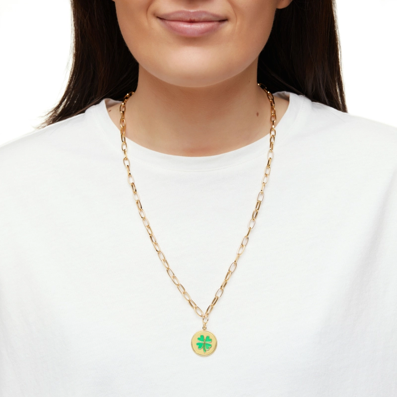 Колье Золотой Клевер