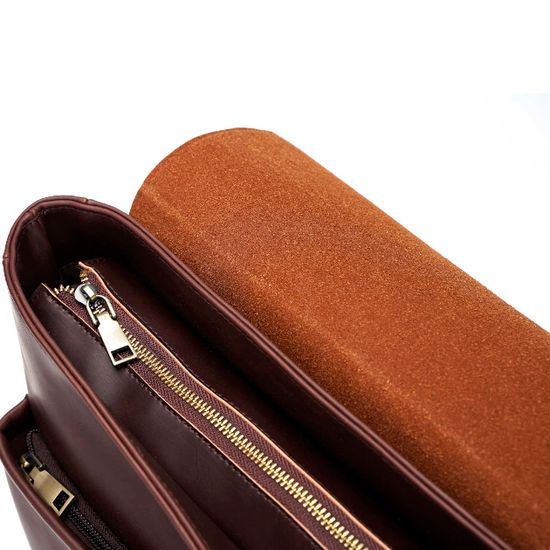 Крафтовый рюкзак из экокожи Вонджу. Коричневый