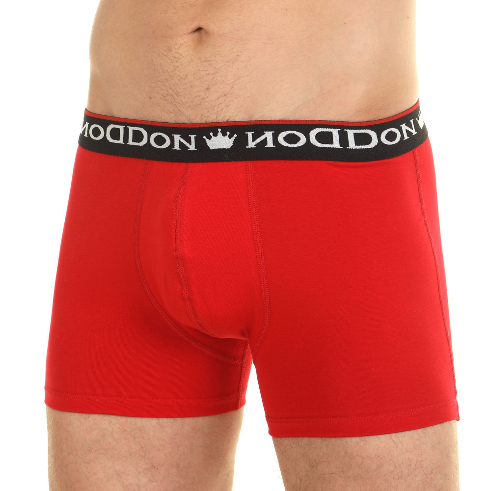 Красные мужские трусы-боксеры с пришивной брендированной резинкой (Размер: S) (Цвет: красный)
