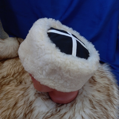 Казачья кубанка из белой овчины повседневная, Краснодар