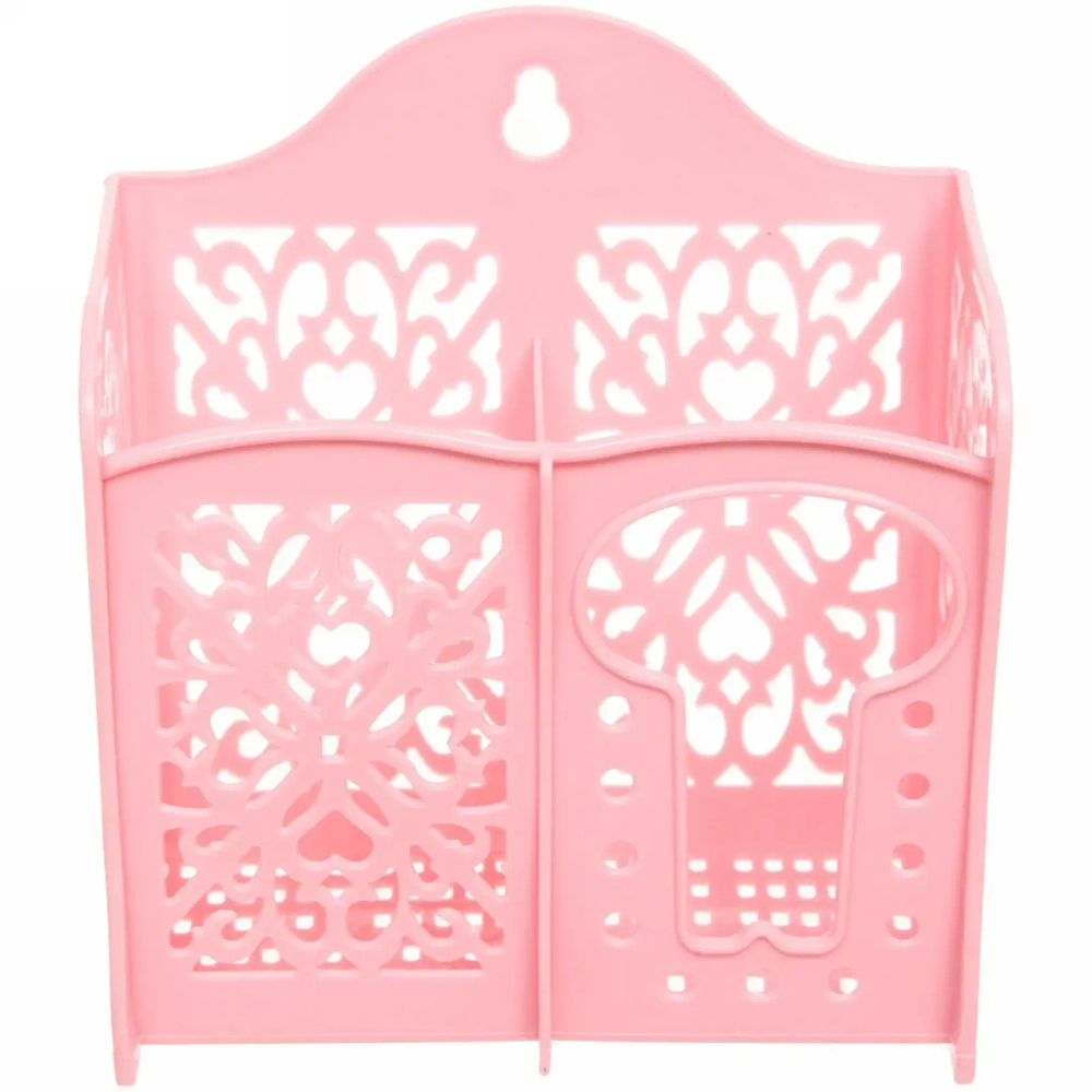 Подставка для столовых приборов «Ажур»13*7,5*14,5см пластиковая, 2 секции