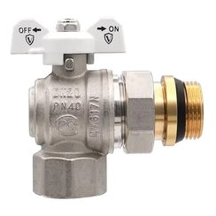 Кран VIEIR шар. с амер. с кольцевым уплотнением 1 угловой VER49A