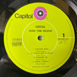 Винтажная виниловая пластинка LP Grand Funk Railroad Survival (Japan 1971) (No Obi) I Want Freedom