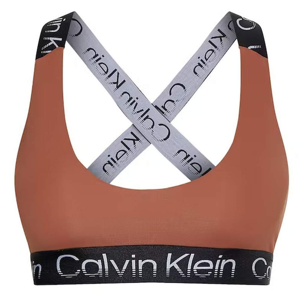 ТОП теннисный Calvin Klein WO Medium Support Sports Bra - Коричневый
