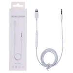 Аудио Адаптер MH021 Lightning - 3.5mm AUX с регулировкой громкости (белый)