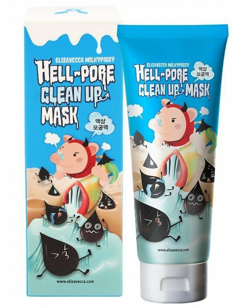Маска-пленка для лица для очищения пор на основе древесного угля Elizavecca Hell-Pore Clean Up Mask 100 мл.