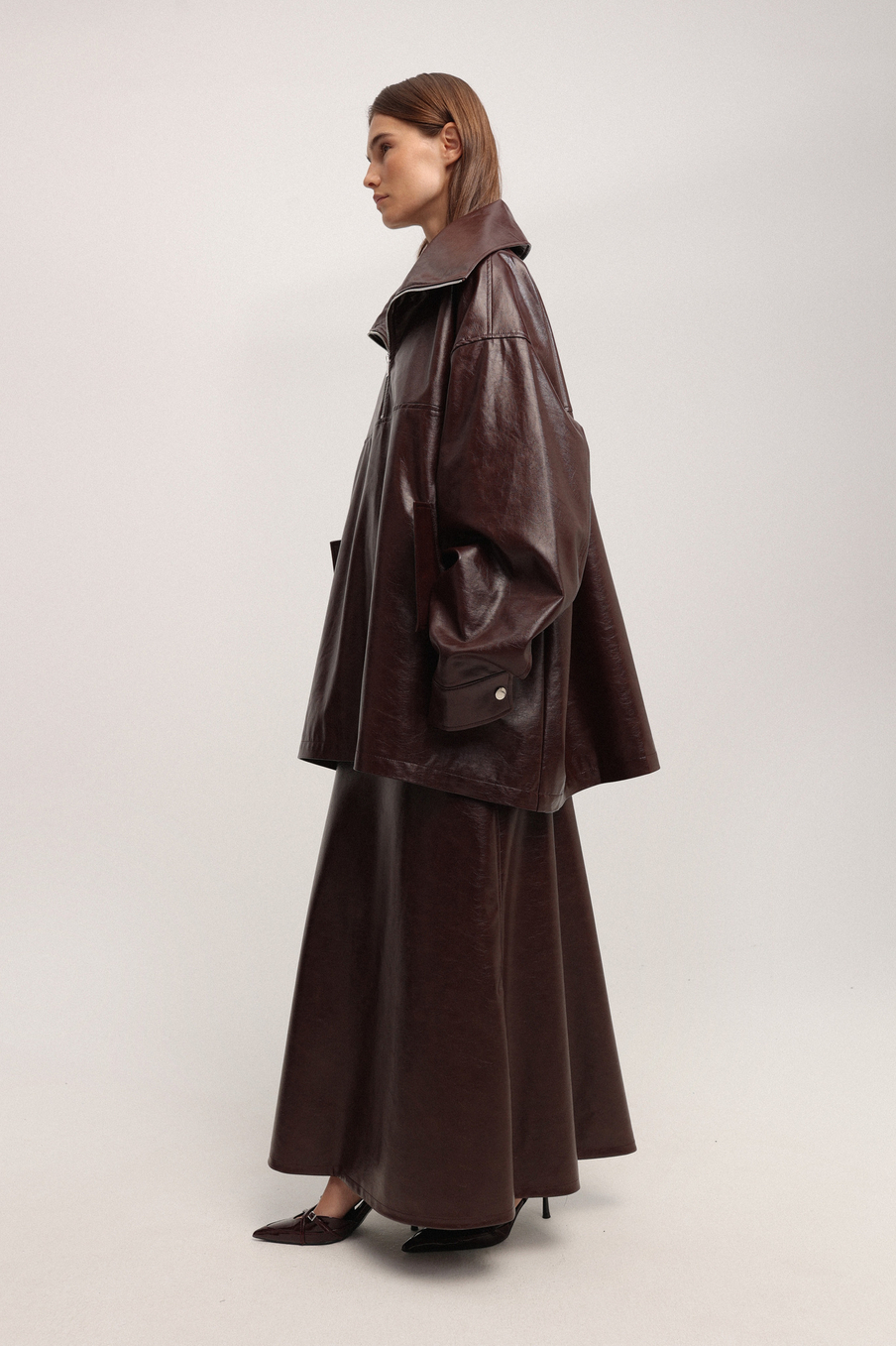 Анорак из экокожи